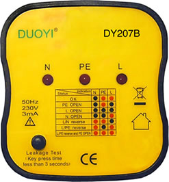 Socket Tester RCD DY207B